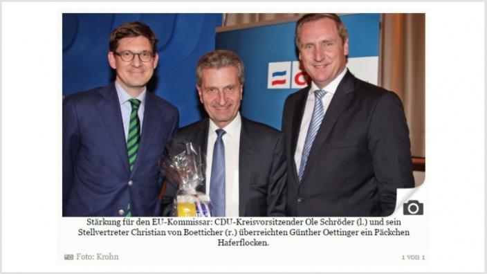 Günther Oettinger beim Neujahrsempfang der Kreis-CDU